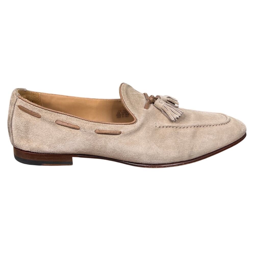 Suitsupply Men’s Belgain Tan Suede Tassel Loafers Size 42.5 US 9.5